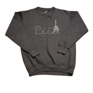 GBL Industry Paris France Eiffel Tower Crewneck Sweater Gray Women's S Pre-owned